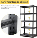 Heavy Duty Garage Shelving, Metal Storage Shelves, Adjustable 5 Tier Metal - Image 4