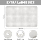 Shower Mat Non Slip: 47.2 x 31.5 Inch Extra Large TPE Shower Mats - Image 2