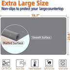Warome Silicone Mat, 78.7”x 23.6” Heat Resistant Mats - Image 3