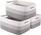 Large Storage Basket for Organizing, Woven Rope Basket for Shelves, Closet by OIASKET