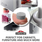 Cabinet Door Bumpers X-Protector 100 PCS – Small Felt Pads 3/8” – Ideal Grey - Image 3