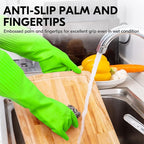 Vgo... 1-Pair Dishwashing Gloves, Reusable Household Gloves, Kitchen Gloves - Image 4