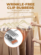 HOUSE DAY Velvet Skirt Hangers 12 Pack, Space Saving Slim Shorts Hanger - Image 4