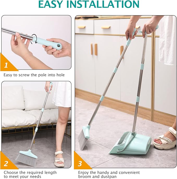 XXXFLOWER Broom and Dustpan Set - Image 8