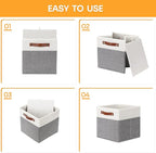 DULLEMELO 11x11 Storage Cubes, Collapsible Sturdy Cube Storage Bins - Image 6