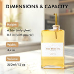 Glass Olive Oil Dispenser Bottle Set: 36 Premium Gold Labels, Oil Dispenser - Image 3