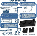 Retractable Clothesline Indoor Outside Heavy-Duty, Upgrade 304 Double Stainless - Image 7