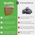 Kitchen Master Super Strong Compactor Bags | Precuffed, Garbage Compactor Bags - Image 4