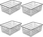 LeleCAT Wire Baskets with Handles, Wire Storage Organizer Baskets, Household by LeleCAT