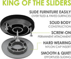 Gorilla Outdoor 2 Inch Furniture Sliders/Screw on Nylon Glide Floor Protectors - Image 2