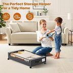 Under Bed Storage with Wheels, Under Bed Storage Containers with Clear Lids - Image 3