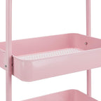 Amazon Basics 3-Tier Rolling Utility or Kitchen Cart, Lockable Wheels, Dusty - Image 2