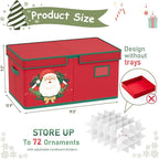 Christmas Ornaments Storage Boxes Christmas Ornament Organizer Storage Box - Image 2
