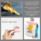 COOK WITH COLOR Bag Clips, Heavy Duty Chip Clip and Refrigerator Magnet Clips - Image 2