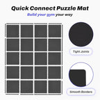 AIRHOP 0.56in Thick 96 Sq Ft Exercise Equipment Mats, 24 Tiles Upgraded Rubber - Image 5