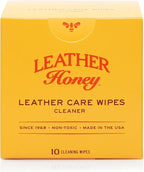 Leather Honey Cleaner Wipes: Clean Leather On-The-Go. 10 Cleaning Wipes by LeatherHoney