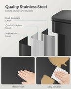 SONGMICS Kitchen Trash Can, 10.5 Gallon Garbage Can, Large Step Trash Bin - Image 3