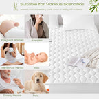 GRT Full Mattress Protector Waterproof, Rayon from Bamboo, Cooling Quilted - Image 5