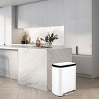 16 Gallon Dual Trash Can, Kitchen Recycling Bins - Image 9