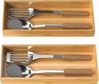 Bamboo Drawer Organizer, Stackable Utensil Organizer - Image 7