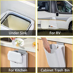 Soddeph 3.2 Gallon Foldable Hanging Trash Can - Image 7