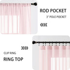Tollpiz Sheer Door Curtain Closet Linen Textured Curtains Sheer Doorway Light - Image 5