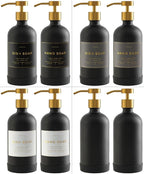 16oz Glass Soap Dispenser with Stainless Steel Pump, 21 Waterproof Labels - Image 5