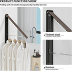 Clothes Drying Rack for Laundry Drying Rack Wall Mounted Clothes Hanger Rack - Image 6