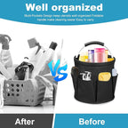 Qivine 17L Cleaning Caddy with Handle, Cleaning Supply Caddy Foldable Tool Bag - Image 3