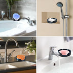 Self Draining Soap Dish, Silicone Suction Cup Soap Holder Tray Savers Container - Image 6