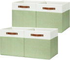 HNZIGE Fabric Cube Storage Bins 13x13 Set of 4 Canvas Storage Baskets - Image 9