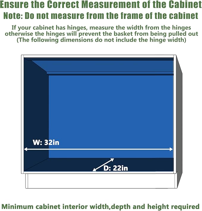 LOVMOR Pull Out Cabinet Organizer 31½" W x 21½" D, Kitchen Cabinet Pull Out - Image 4