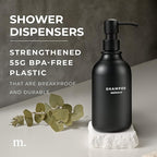 MaisoNovo Refillable Shampoo and Conditioner Bottles | 16.9 fl oz Set of 3 - Image 2