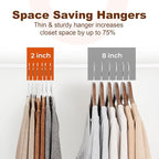 HOUSE DAY White Plastic Hangers 50 Pack, Slim Space Saving, Non Slip Hangers - Image 7