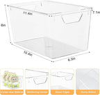 Attelite Clear Plastic Storage Bins, Large 12 Pack Pantry Organizer - Image 2
