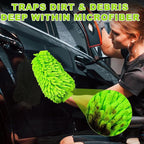 Car Wash Mitt, 2 Pack Premium Chenille Microfiber Wash Mitt, Scratch-Free & - Image 5