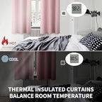 BGment Baby Pink Room Darkening Curtains 45 Inches Long - Image 5