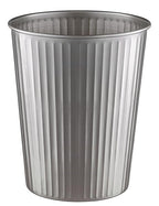 Monarch Abode Pewter Handcrafted Ridge Embossed Metal Wastebasket by MonarchAbode