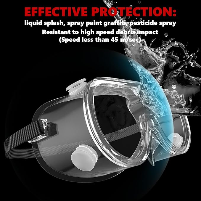 Super More 10PCS Anti-Fog Protective Safety Goggles Clear Lens Wide-Vision - Image 4