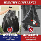 Teivio 55-60 Gallon Black Trash Bags | 170 Bags Extra Large Multi-Use Heavy - Image 5