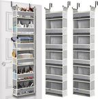 2 Pack Over The Door Hanging Organizer 6-Shelves and 12 Side Pockets, Over The by ROOMTALK