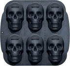 JETKONG 6 Cavity Skull Cake Pan and Silicone Skull Cakelet Mold by JETKONG