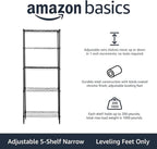 Amazon Basics 5-Shelf Multipurpose Adjustable Sturdy Steel Storage Shelving Unit - Image 3