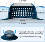 Shower Drain Hair Catcher, Bathtub Drain Cover Foldable Silicone Shower & Tub - Image 6