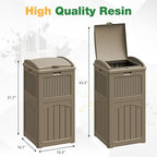 Flamaker 30 Gallon Trash Can, Resin Outdoor Garbage Can - Image 5