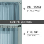 Tollpiz Sheer Curtain Linen Textured Living Room Curtains Sheer Light Filtering - Image 5