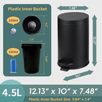 SunnyPoint 4.5 Liter Small Round Trash Can - Image 6