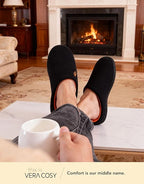 VeraCosy Men's Two-Tone Memory Foam House Slippers Indoor Outdoor Durable - Image 2
