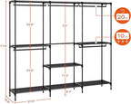 Clothes Rack, Portable Closet, 80.7 Inch Extra Large Capacity Wardrobe Closet - Image 6