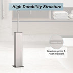 Brushed Nickel Toilet Brush and Holder, Toilet Bowl Brush - Image 2